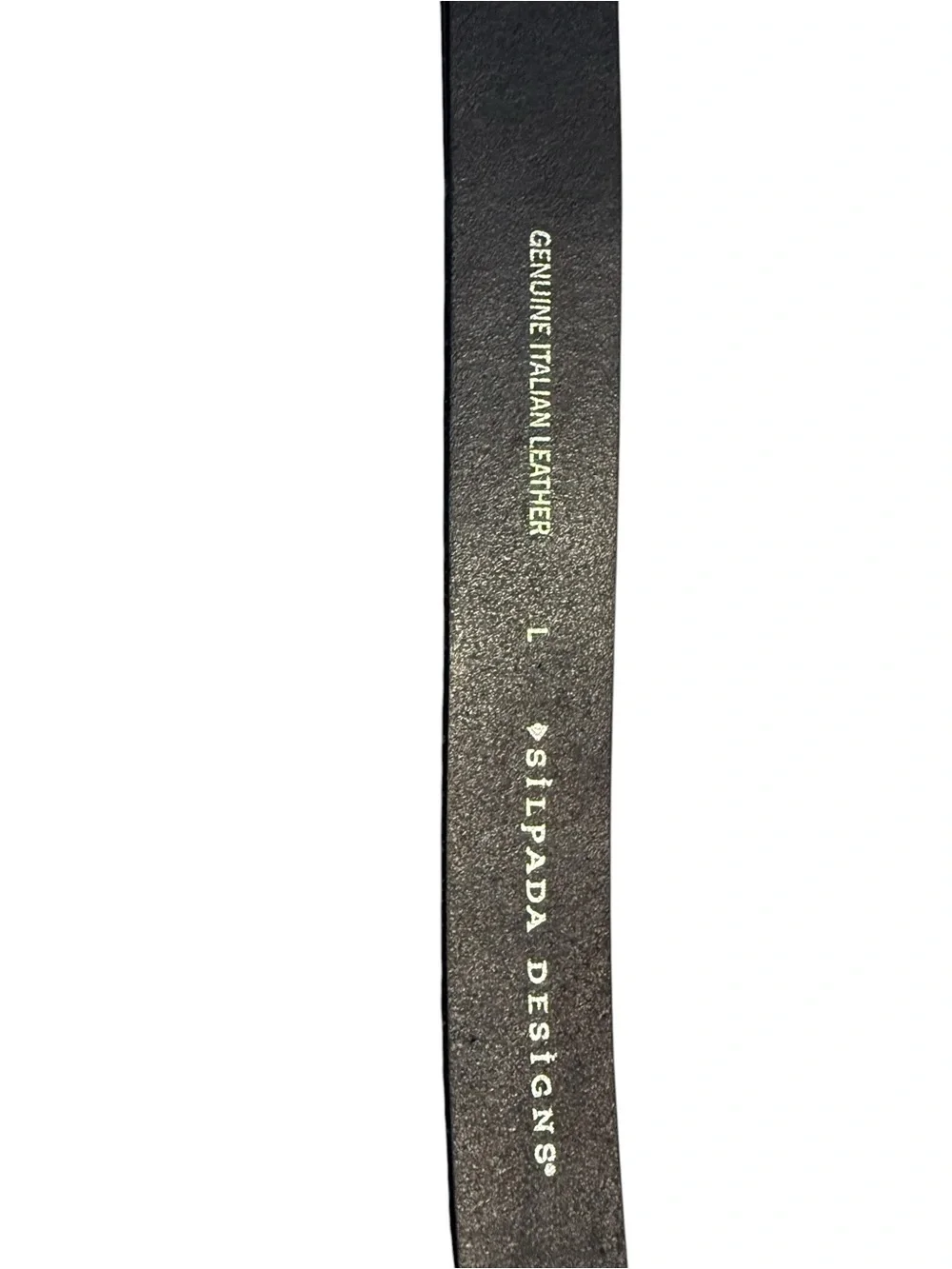 Silpada Italian Leather Black Belt Floral Engraved Silver Buckle Size Large